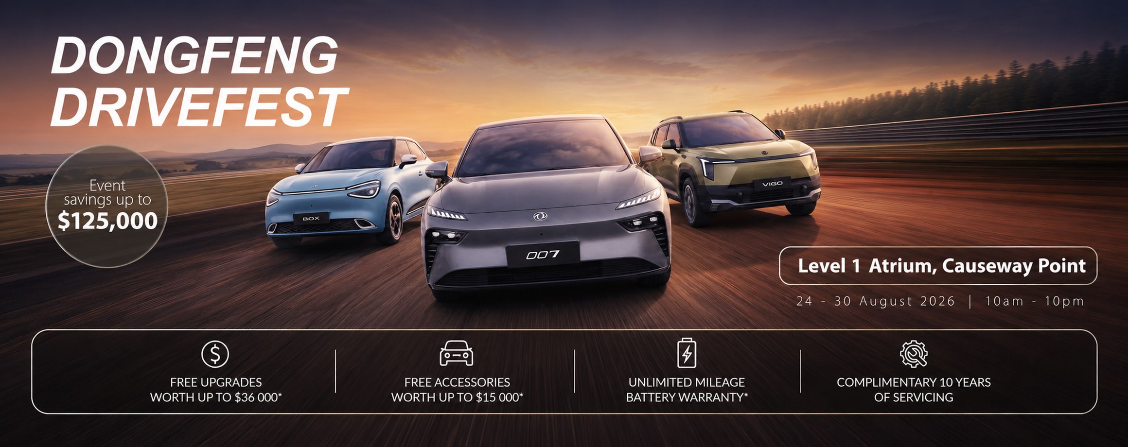 Dongfeng BOX, 007 and VIGO electric vehicles