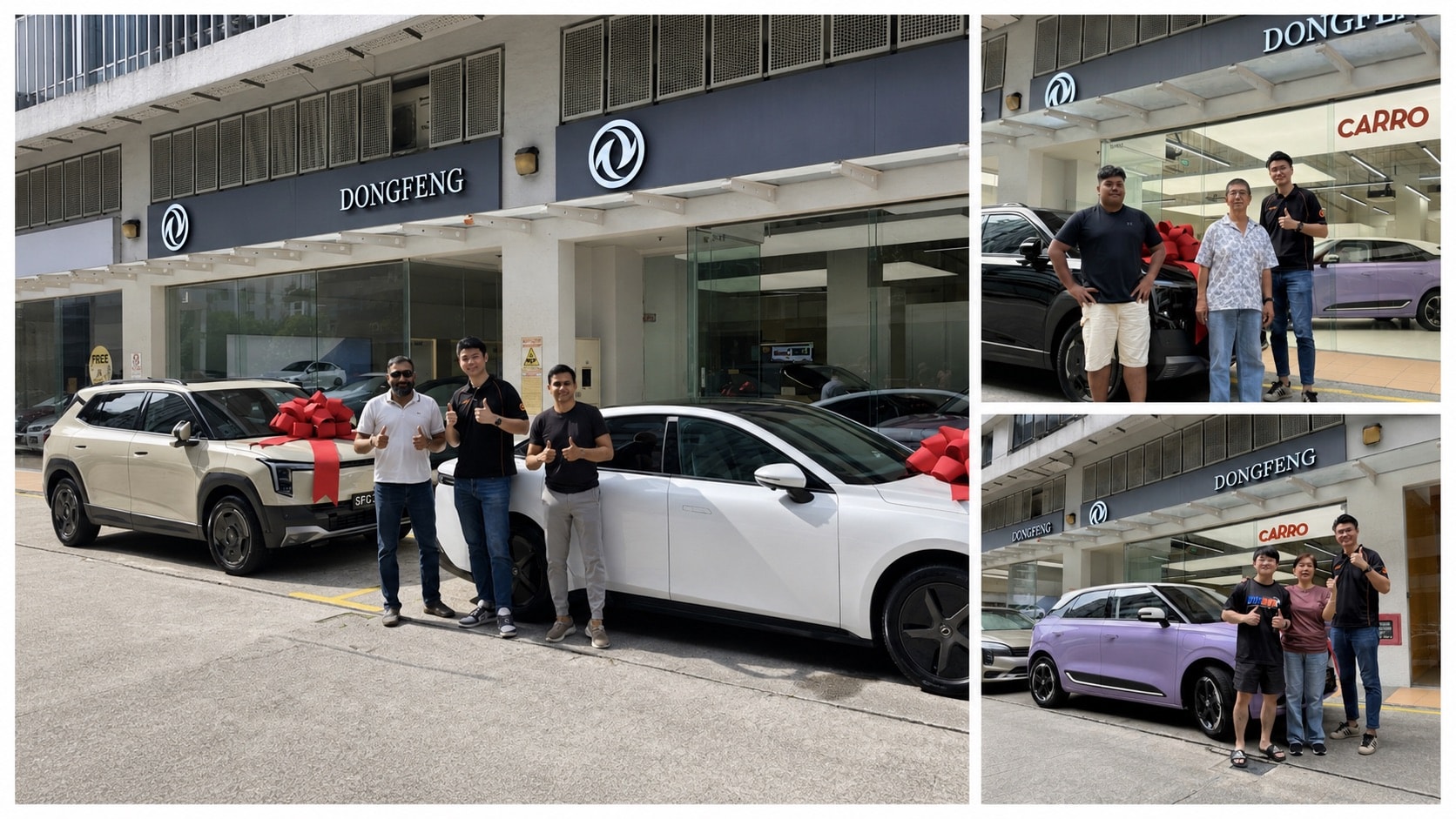 Customers collecting their Dongfeng EVs at Carro